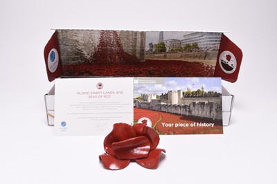 Lot 108 - Paul Cummins, a ceramic red poppy made for the 2014 Tower of London installation