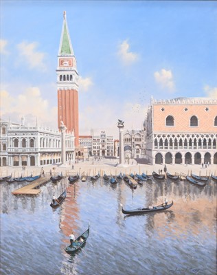 Lot 119 - Adrian Rigby (b.1962) The Waterfront of San Marco, Venice