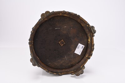 Lot 167 - Choisy-Le-Roi majolica oil lamp base, late 19th century