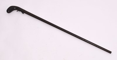 Lot 293 - Mid-19th century percussion walking stick gun or poacher's stick