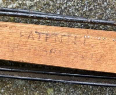Lot 200 - WW1 British Army Officer's folding campaign bed, named to Major Castleman Dorset Yeomanry