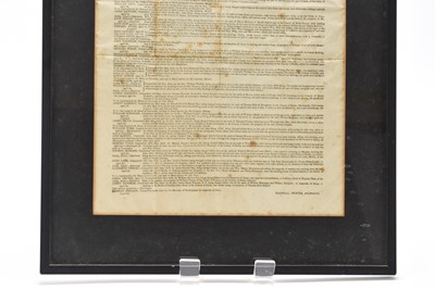 Lot 56 - BROADSIDE. Calendar of Prisoners in His Majesty's Gaol at Aylesbury, 13th July 1818