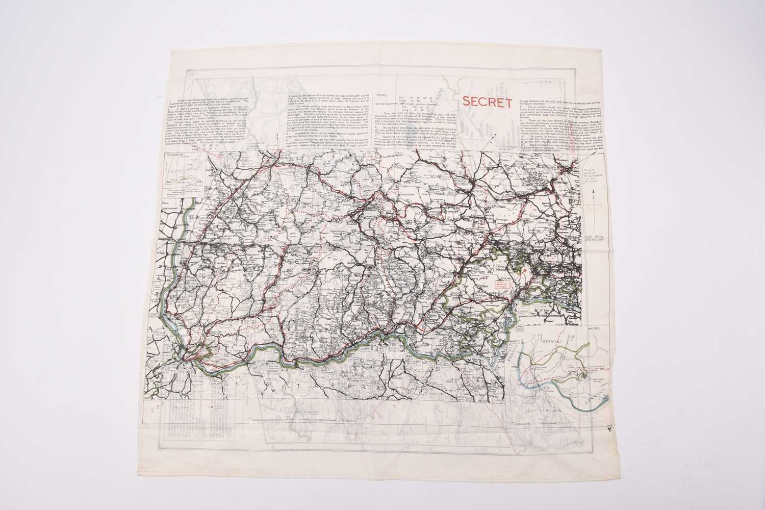 Lot 17 - WW2 RAF silk escape and evasion map - Salzburg to Mojstrana
