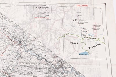 Lot 17 - WW2 RAF silk escape and evasion map - Salzburg to Mojstrana