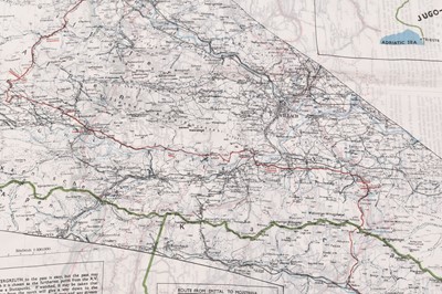 Lot 17 - WW2 RAF silk escape and evasion map - Salzburg to Mojstrana