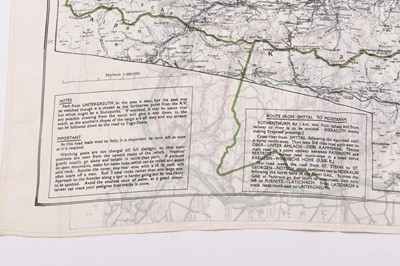 Lot 17 - WW2 RAF silk escape and evasion map - Salzburg to Mojstrana