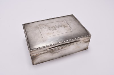 Lot 18 - The Flying Duchess - Duchess of Bedford, a silver cigarette box
