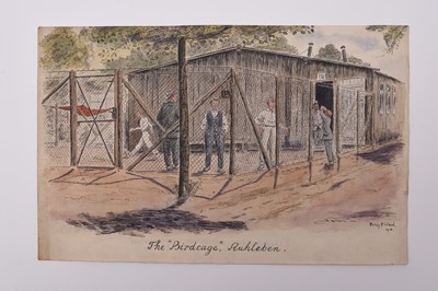 Lot 120 - PRISONER OF WAR ART - Percy P. Wood (b.1877) Ruhleben internment camp