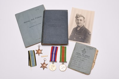 Lot 131 - RAFVR WW2 Medal group with log book