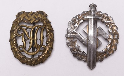 Lot 191 - Two German Third Reich sports badges