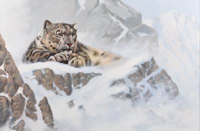 Lot 607 - Adrian Rigby (b.1962) Snow Leopard, Ghost of the Mountains