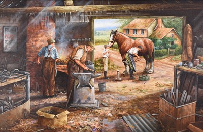 Lot 289 - Chris Howells (20th Century) Village Blacksmith