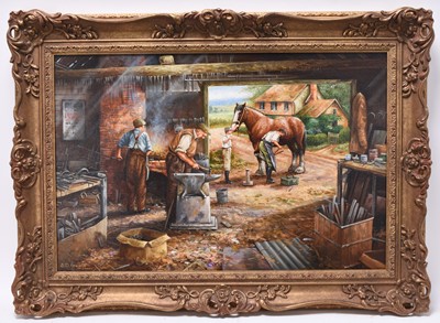 Lot 289 - Chris Howells (20th Century) Village Blacksmith
