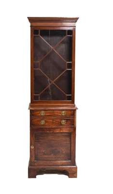 Lot 192 - A George III mahogany bookcase cabinet