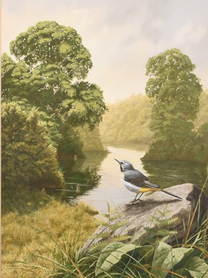 Lot 54 - Adrian Rigby (b.1962) Mid Morning on the River