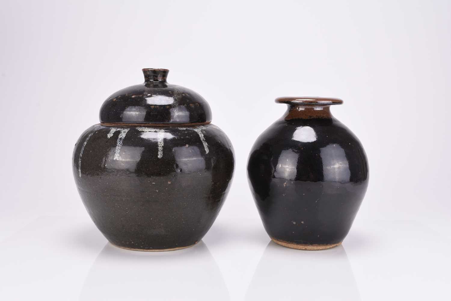 Lot 523 - Trevor Corser (1938-2015) Leach Pottery St. Ives jar and cover and one other vase