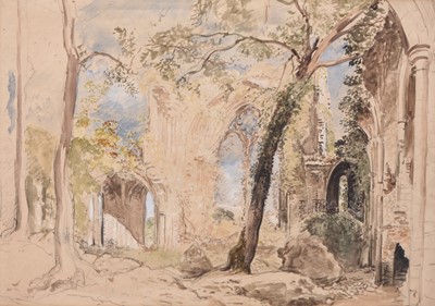 Lot 246 - Follower of Copley Fielding (1787-1855) Abbey Ruins