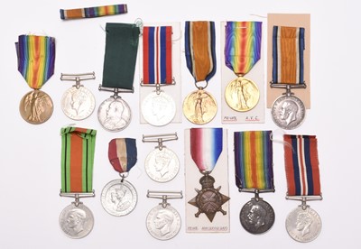 Lot 137 - Volunteer Long Service Medal, with other WW1 and WW2 medals