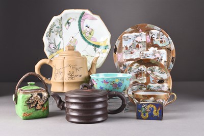 Lot 188 - Two Chinese Yixing teapots and other ceramics