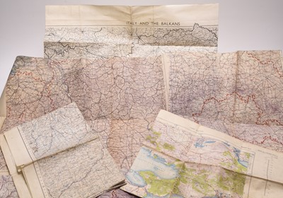 Lot 130 - Interesting WW2 grouping, Capt. Livesey, incl. medals, sword, hat, maps and insignia