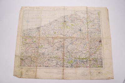 Lot 130 - Interesting WW2 grouping, Capt. Livesey, incl. medals, sword, hat, maps and insignia