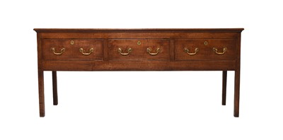 Lot 174 - An 18th century oak dresser base