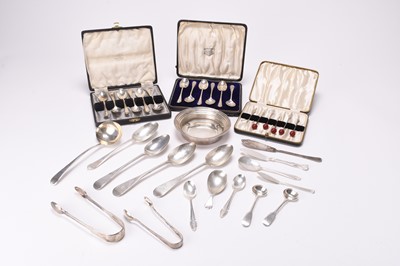 Lot 27 - A collection of silver flatware