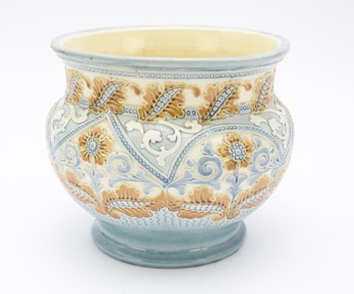 Lot 72 - Burmantofts faience jardiniere, circa 1890