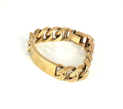 Lot 53 - A 9ct gold identity bracelet