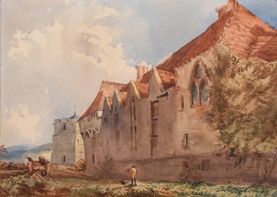 Lot 34 - British School (19th Century) Stokesay Castle from the South