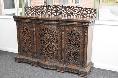 Lot 53 - An Anglo-Indian carved rosewood cabinet, 19th century