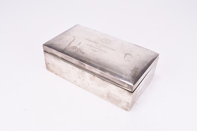 Lot 33 - A silver cigarette box