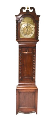 Lot 379 - A Scottish George III mahogany brass dial longcase clock, George Monro of Edinburgh