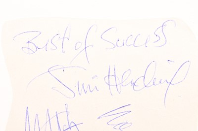 Lot 54 - HENDRIX, Jimi (1942-70) autograph on a piece of paper pasted to the half title of book