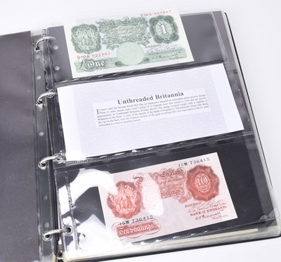 Lot 186 - An album containing sixty English banknotes comprising