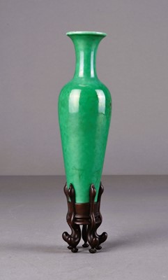 Lot 23 - A Chinese amphora vase with wood stand