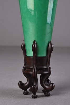 Lot 23 - A Chinese amphora vase with wood stand