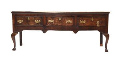 Lot 179 - An 18th century oak dresser base, probably Shropshire