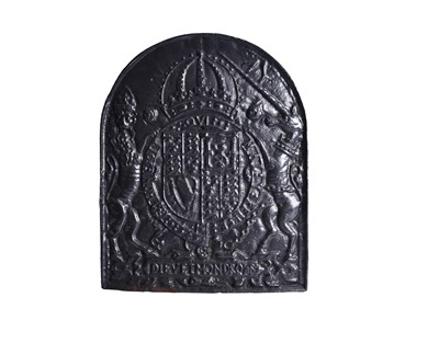 Lot 146 - A reproduction cast iron armorial fireback