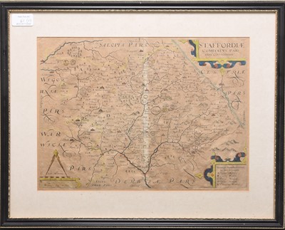 Lot 61 - BLAEU, Willem & Jan, Map of Shropshire & Staffordshire