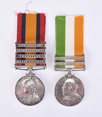 Lot 141 - Two single Boer War campaign medals, Army Service Corps