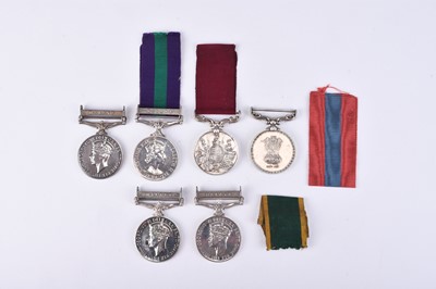 Lot 143 - Single campaign medals including GS and Indian LSGC to member of 8th Gurkha Rifles