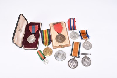 Lot 145 - A group of medals single WW1 medals including Queen Mary's Army Auxiliary Corps