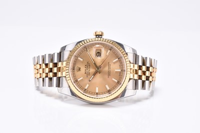 Lot 71 - Rolex: A gentleman's bi-colour Oyster Datejust bracelet watch