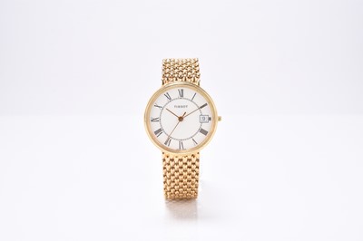 Lot 74 - Tissot: A gentleman's 9ct gold dress watch