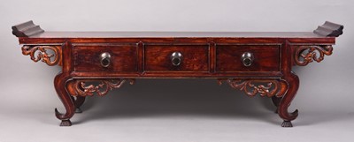 Lot 192 - A Chinese lacquered softwood calligraphy table