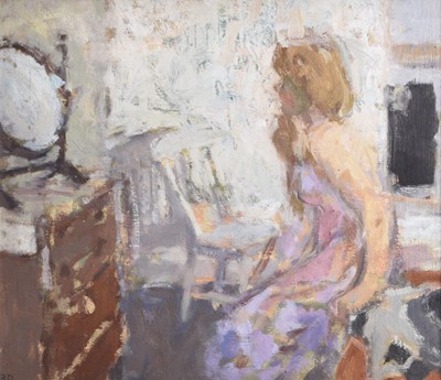 Lot 153 - Bernard Dunstan (1920-2017), Girl at a Mirror