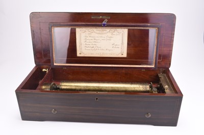 Lot 473 - A Nicole Freres inlaid rosewood music box