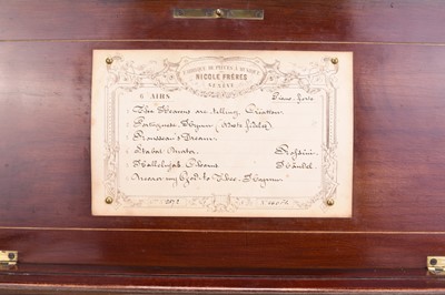 Lot 473 - A Nicole Freres inlaid rosewood music box