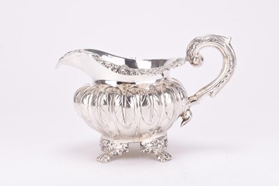 Lot 9 - A George IV Irish silver cream jug